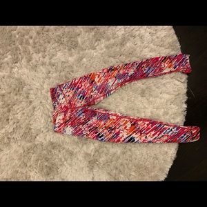 Colorful 90 degree leggings for girls.